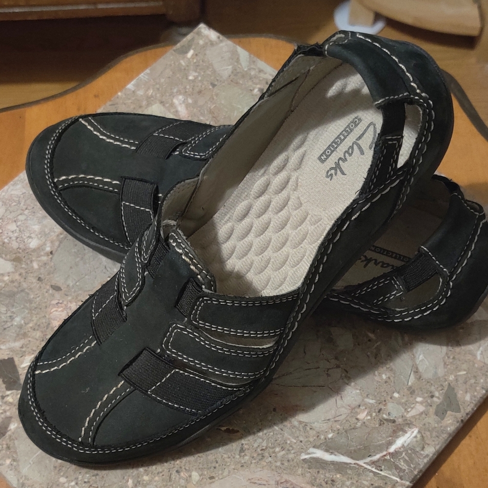 Clark's William Black Stork Shoes 8.5